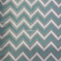 Tecido Loneta Zig Zag Cinzento Brilhante Branco Azul Agua Tecido Loneta Zig Zag Cinzento Brilhante Branco Azul Agua